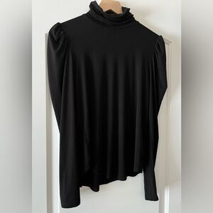 Karen Kane Black Puff Shoulder Turtleneck sz Medium